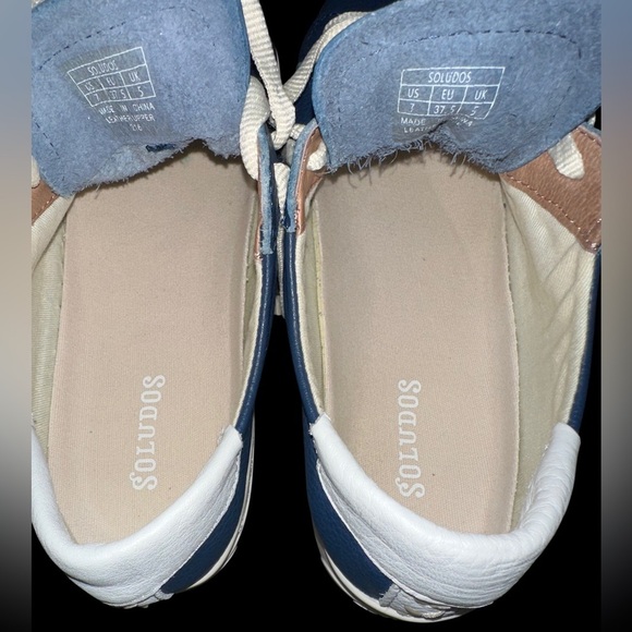 LADIES SOLUDOS NAVY BLUE SNEAKERS - Picture 6 of 9